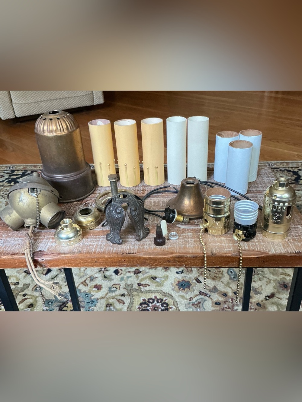 Antique and New Lamp Hardware and Replacement Sleeves